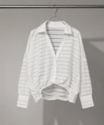 شومیز زنانه مدل کیمونو کراپ کش‌دار - Image 4