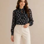شومیز جلوبسته گلدار