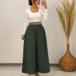 شلواردامنی واید سبز