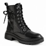 بوت ساق بلند بندی زنانه مشکی