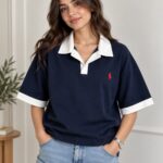 تیشرت پولو زنانه یقه‌دار